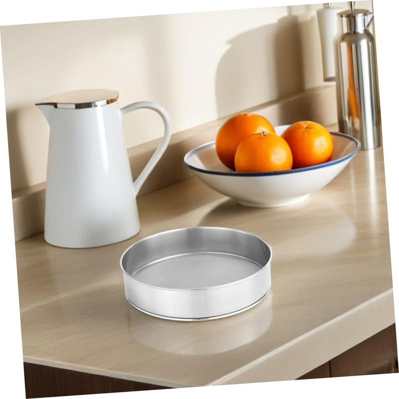 ABOOFAN Stainless Steel Flour Sifter Round Fine Mesh Mesh Sieve