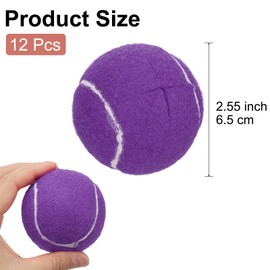 sourcing map 12 Pcs Precut Walkers Tennis Balls, Universal Precut Glide Ball Walkers Accessories Glides for Furniture Legs and Floor Protection, Purple