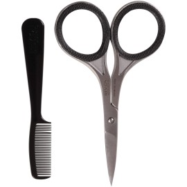Revlon Men's Hair Trimming Kit 2 Piece Scissors and Comb Set for Grooming
