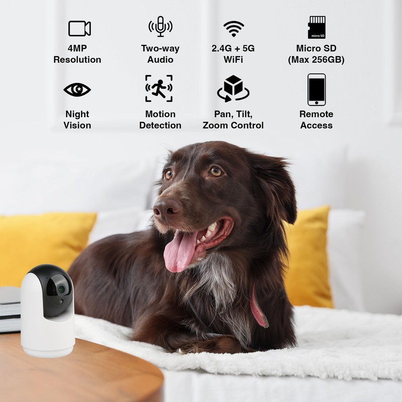 Connect SmartHome 2K Pan Tilt Wi-Fi Camera – Indoor Surveillance
