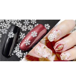 OSALADI Christmas Nail Art Sequins Christmas Nail Art Slices Snowflake Nail Sequins Christmas Nail Glitter Christmas Nail Art Stickers Snowflake Nail Art Nail Flakes Flash