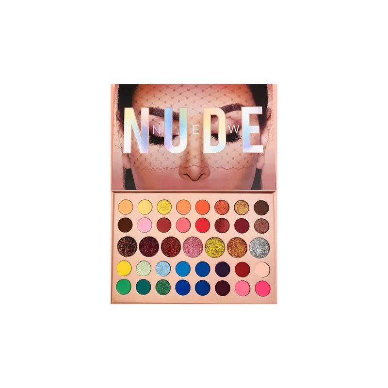Paleta Sombras Nude 39 Grande Tonos Maquillaje Glitter Mate