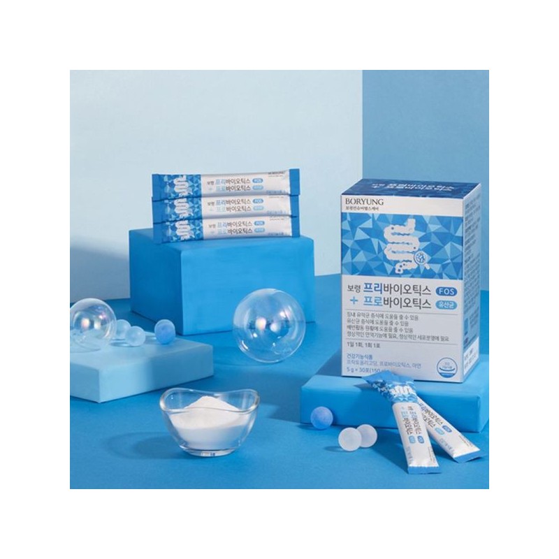Boryeong 보령 프리 프로 바이오틱스 유산균 6박스 Boryeong Free Probiotics