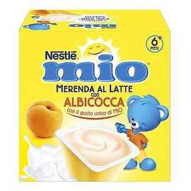 NESTLÉ MIO Merenda al Latte Albicocca, 4 Vasetti da 100g (400g)