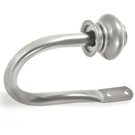 Decopolitan Set de Varillas para Cortinas, Plata (Antique Silver), 2.5 cm, Juego de 2