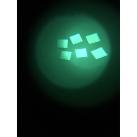 6 Pack black Tactical Infrared IR Reflective glint Square Hook/loop Backed - 1 Inch X 1 Inch