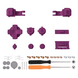 eXtremeRate DMG Grape Custom Full Set Buttons for Gameboy Advance SP, Replacement A B L R Button Power On Off Volume Button D-pad Key for GBA SP Console - Console NOT Included