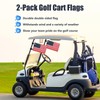 TRINKA 2 Pack Golf Cart American Flag with Elastic Straps,