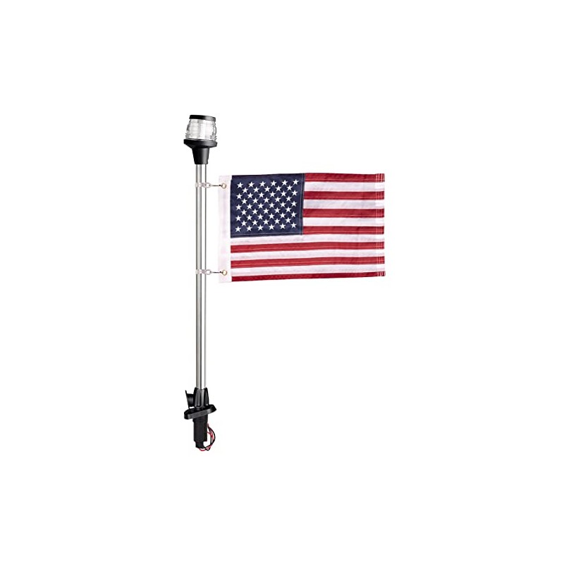 Young Marine All-Around LED Navigation Light with 2-Pin Standard Pole,