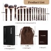MAANGE Makeup Brushes 16Pcs Professional Foundation Powder Blush Contour Eyeshadows