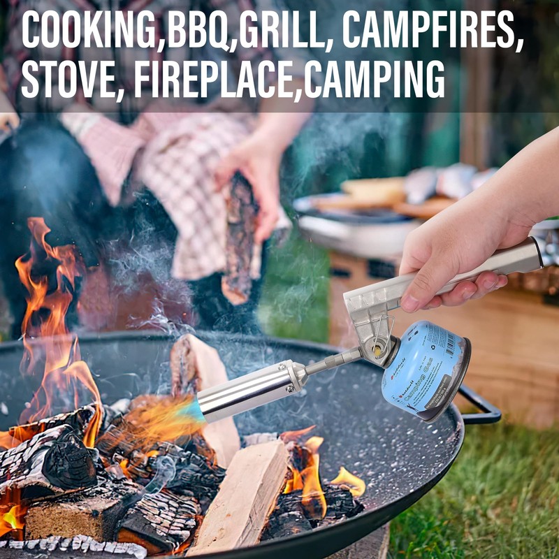 Hotdevil Powerful Butane Grill Torch Extended Outdoor Cooking Folding torch