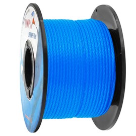 emma kites 100% UHMWPE Braided Cord 100Ft High Strength Low Stretch Utility Cord Guy Ropes 1.6mm for Tent Guyline Tarp Hammock Ridgeline 750Lb, Blue