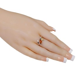 HolidayGiftShops Sterling Silver Baltic Honey and Lemon Amber Adjustable Ring Maja, Baltic Amber, Amber