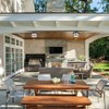 Vexagyle Outdoor Flush Mount Motion Sensor Ceiling Light,2-Light Industrial Porch