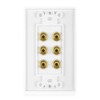 Banana Binding Post Two-Piece Coupler Inset Wall Plate for 3