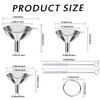 3 Piece Stainless Steel Funnel, Mini Stainless Steel Funnels, Multi-use