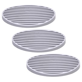 Cosmos 3 Pack Gray Color Oval Shape Silicone Shower Soap Dish Soap Holder Soap Tray