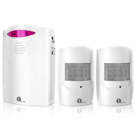 Driveway Alarm Wireless Outside, 1 BY ONE Motion Sensor Alarm 1000 FT Range Extra Loud Chimes Home Security Alarm System with 1 Receiver 2 Weatherproof Infrared Sensors Protect Indoor/Outdoor Property