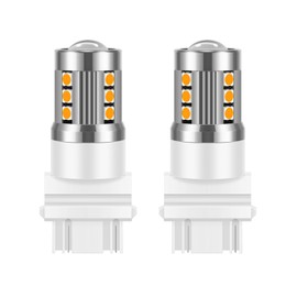 HHZL 3157 LED Bulb for Blinker Brake Light Front Turn Signal Bulb, 2PCS 3157 T25 Led Turn Signal Bulbs Super Bright Marker Parking Lighting Accessories Replacement Lamp for SUV Sedan Truck (Amber)