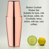 Boston Cocktail Shaker Stainless Steel Rose Gold Glossy Surfaces Leakproof