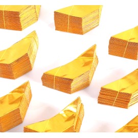 Aimela DIY Tomb-Sweeping Paper Ingot Accessory - DIY Paper Ingot Ancestor Blessing Supplies Manual - Gold & Silver Accessories Sacrificial Supplies (200pcs)