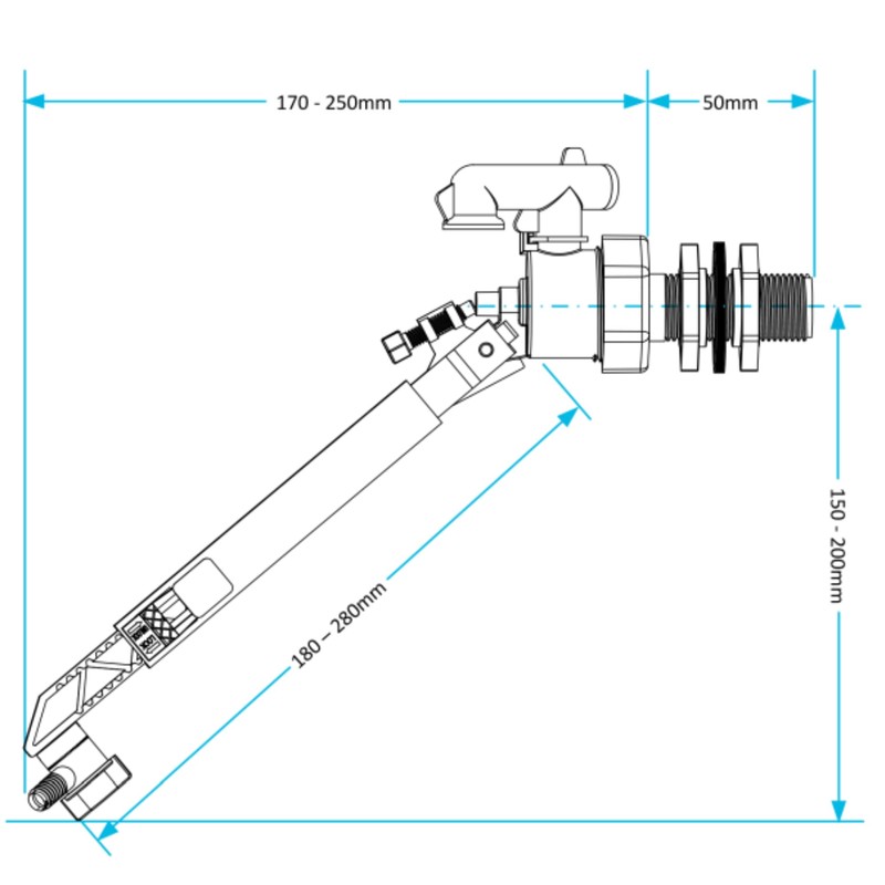 Hulthor Universal Toilet Fill Valve – Quiet Refill, Adjustable Float