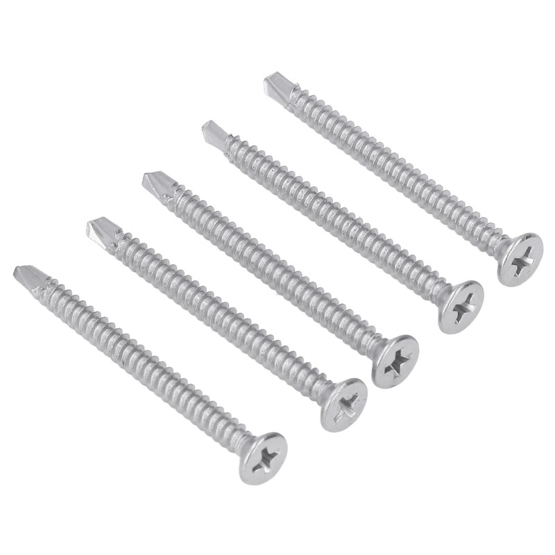 200Pcs Self Drilling Screw Cross Countersunk Head 410 Stainless Steel
