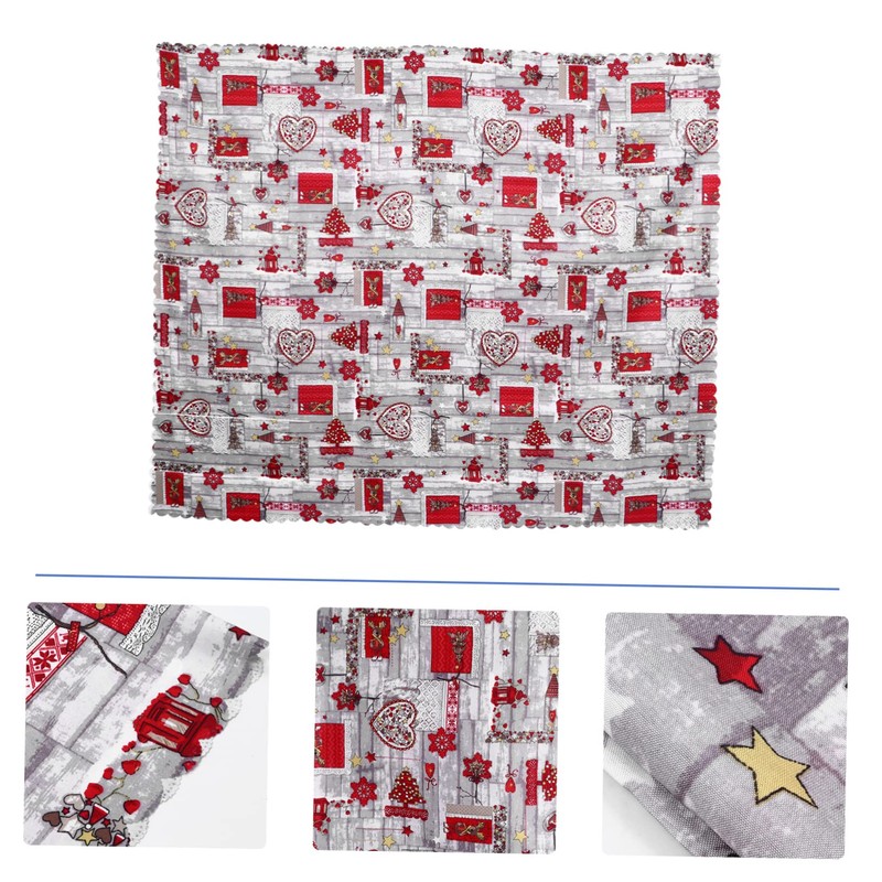 SAFIGLE Vinyl Christmas Tablecloth Square Xmas Decor Holiday Table Cover
