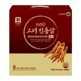 리담 고려 6년근 진홍삼 골드 70ml 60포 (선물세트) Ridam Red Ginseng Gold 70ml 60 Pouches (Gift Set)