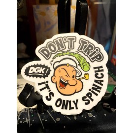 DGK promo DGK Don't Trip Popeye skateboard sticker 3" matte