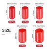 sourcing map 50pcs Round Rubber End Caps Protective Caps 7mm