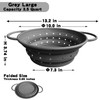Collapsible Colander with Handle, Silicone Kitchen Strainers for Easy Storage,Four-side