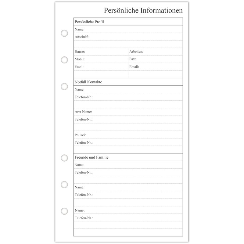 newestor 2026 Weekly Planner Insert Personal A6, 1 Week on