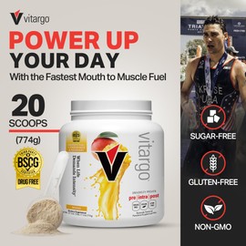 Vitargo Vitargo Carbohydrate Powder | Feed Muscle Glycogen 2X Faster | 1 LB Mango Pre Workout & Post Workout Recovery Powder| Carb Supplement for Recovery, Endurance, Gain Muscle Mass