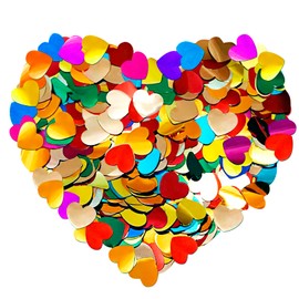Metallic Glitter Heart Shaped Confetti Flame Retardant Foil Confetti Great for Birthday Parties,Concerts,Celebrations,Weddings,Confetti Party,Graduation Ceremonies & More (2.2 Pounds)