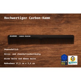Beardbe Hair Comb, Unbreakable Premium Carbon Comb for Hair and Beard, Double-Sided Anti-Static Hair Comb for Men, Hair Comb - Hairstyle for Men and Women