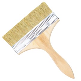 6.3 In Paddle Paint Brushes for Acrylic Painting, Giant Wide Soft Bristle, Stiff Thick Large Big Block Chip Pen for Wood Fence Drawing Staining Oil Limewash Deck Wallpaper Paste Walls Outdoor House, N