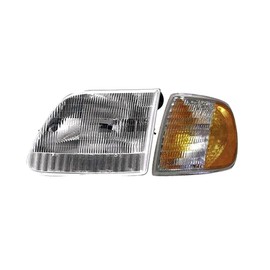 SOBOANT Headlight Park Signal Light Left 2Pcs for Ford for Expedition 1997-2002 for F150 1997-2000 2002-2003 & Heritage 2004 for F250 1997-1999,Fit Testing