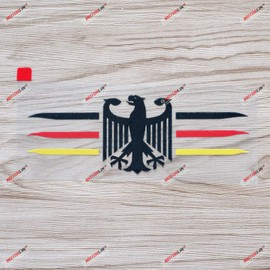 6'' German Eagle Flag Color Stripes Germany Decal Sticker Car Vinyl Coat of arms