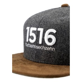 Bavarian Caps Cap 1516 Flannel Grey, charcoal