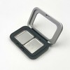 Mini Acrylic Window Magnet Lip Balm Eye Shadow Blusher Common Empty Palette Tin Case 2ea
