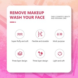 Ipetboom Sets Face Makeup Removal Pads Women Reusable Skin-friendly Material Deep Cleansing Pcs