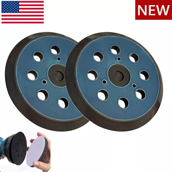 2X Sander Pads 5" Hook&Loop Sanding Plates For Black &