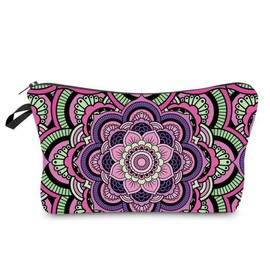 Cosmetic Bag Canvas Travel Cosmetic Bag Portable Toiletry Bag Makeup Bag Organiser Mandala Print