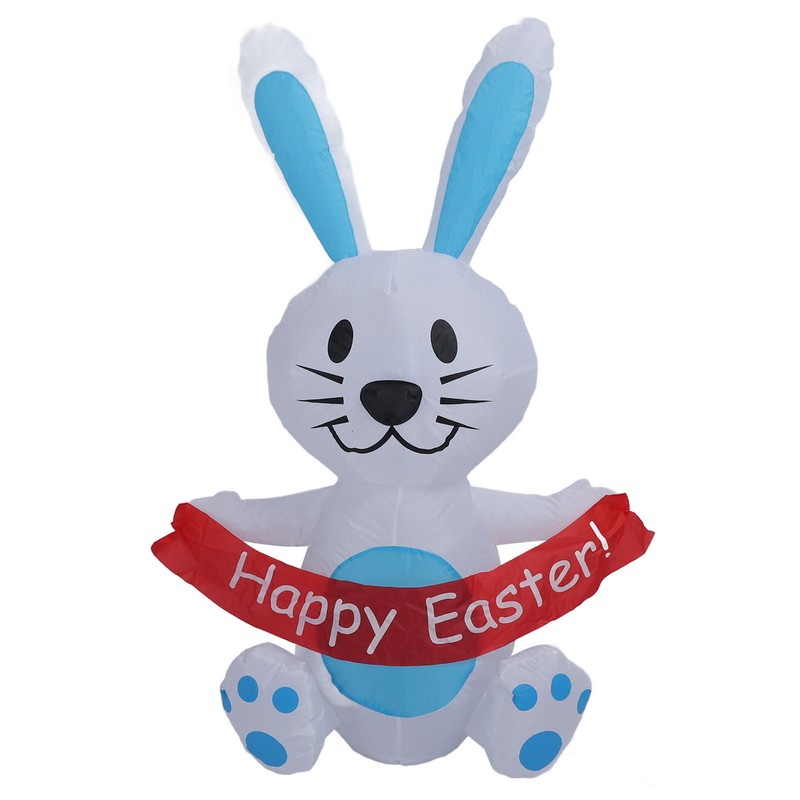 Easter Inflatable Bunny 4FT 210T Polyester IP44 Waterproof Easter Blow