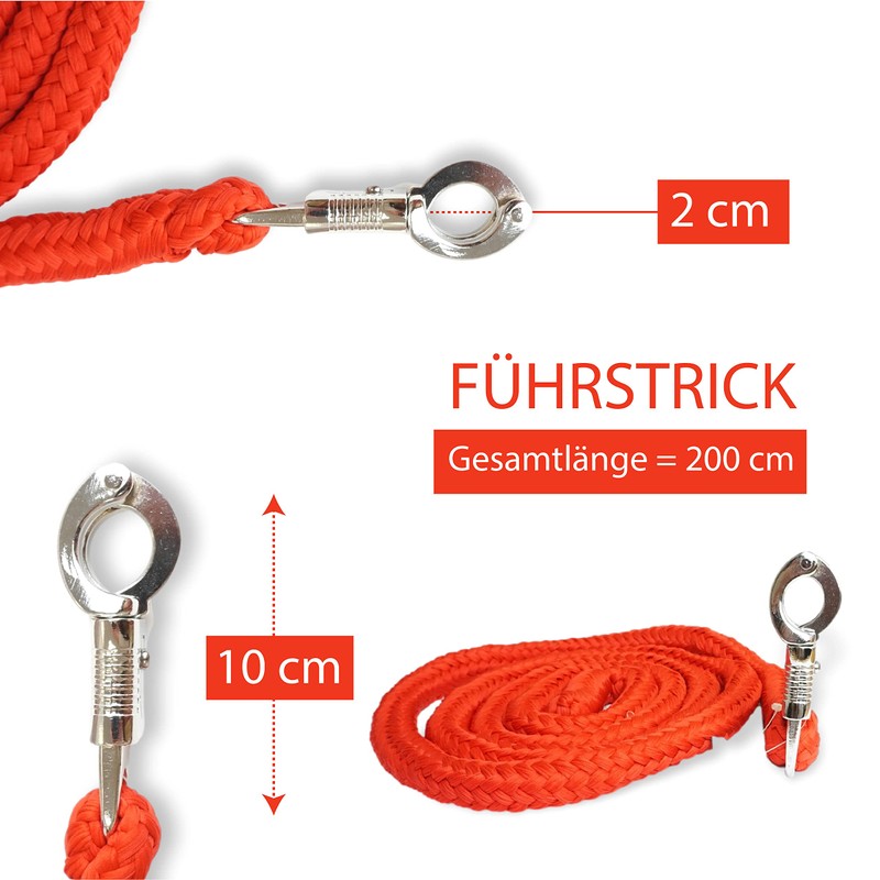 Lead Rope with Panic Hook for Horses, Tie Rope in