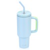 Zukro 40 oz Tumbler with Handle and Straw, Spill Proof
