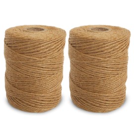 ANSIO Jute Twine Biodegradable Garden Twine - 333 Feet / 101m Jute String, 3 Ply 2mm Thickness Jute Rope for Decoration, Garden, Floristry, DIY Arts, Bundling, Crafts & Wrapping - Brown (Pack of 2)
