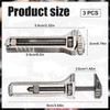 3pcs Compact Multitool Mini Wrench, Zinc Alloy Compact Multifunctional Silver