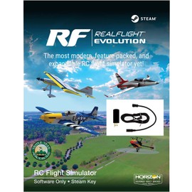 MALTA - HORIZON Real Flight Evolution 2023 STEAM Version + USB Interface for Transmitter Connection RC Flight Simulator Real Flight Evolution/RF-Evo+USB-IF